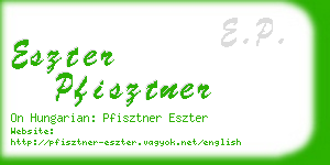 eszter pfisztner business card